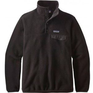 Men’s Black Patagonia Synchilla Snap-T Pullover